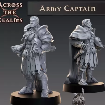 Army Captain Miniature by Across the Realms