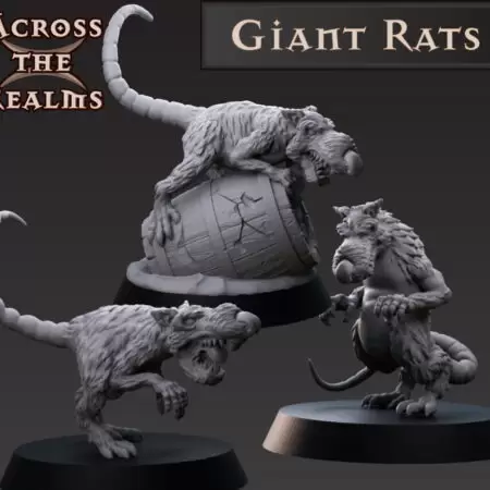 Giant Rat Miniatures by Across the Realms