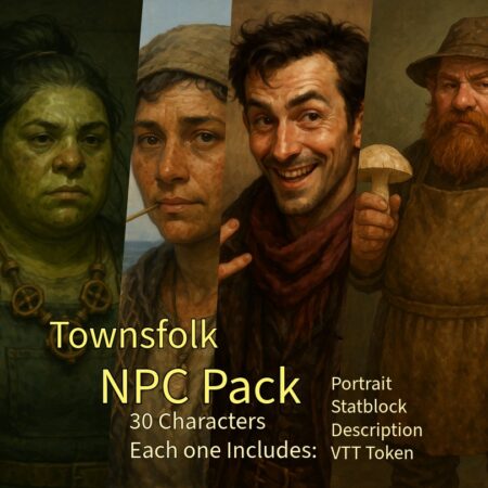 townsfolk NPC pack of 20 characters